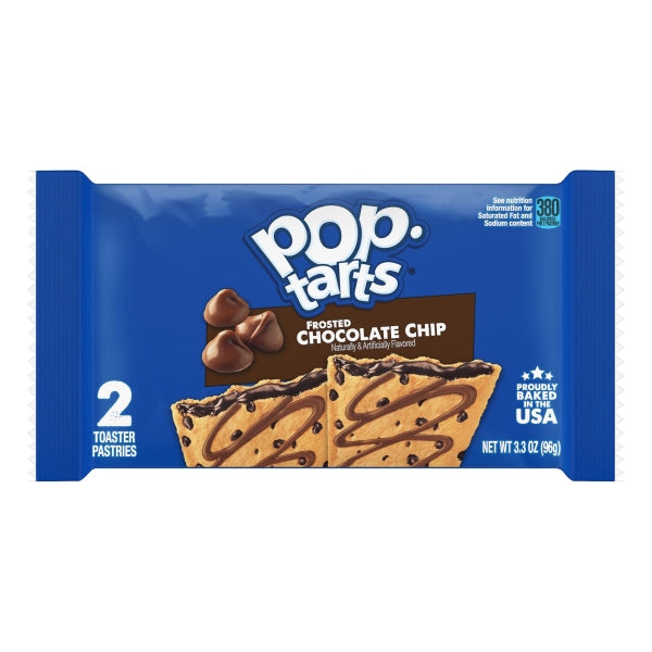 Kellogg's Pop-Tarts Frosted Open & Fold Display Chocolate Chip Pastry; 3.3 Ounces; 6 Per Box; 12 Per Case