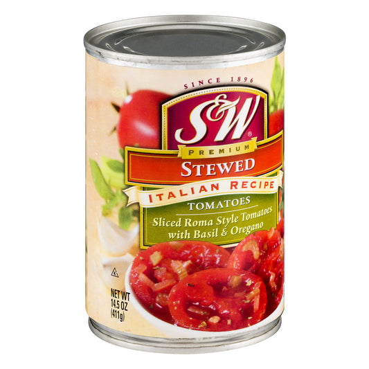 S&W Premium Tomato Soak & Wash Stewed Italian; 14.5 Ounces; 12 Per Case