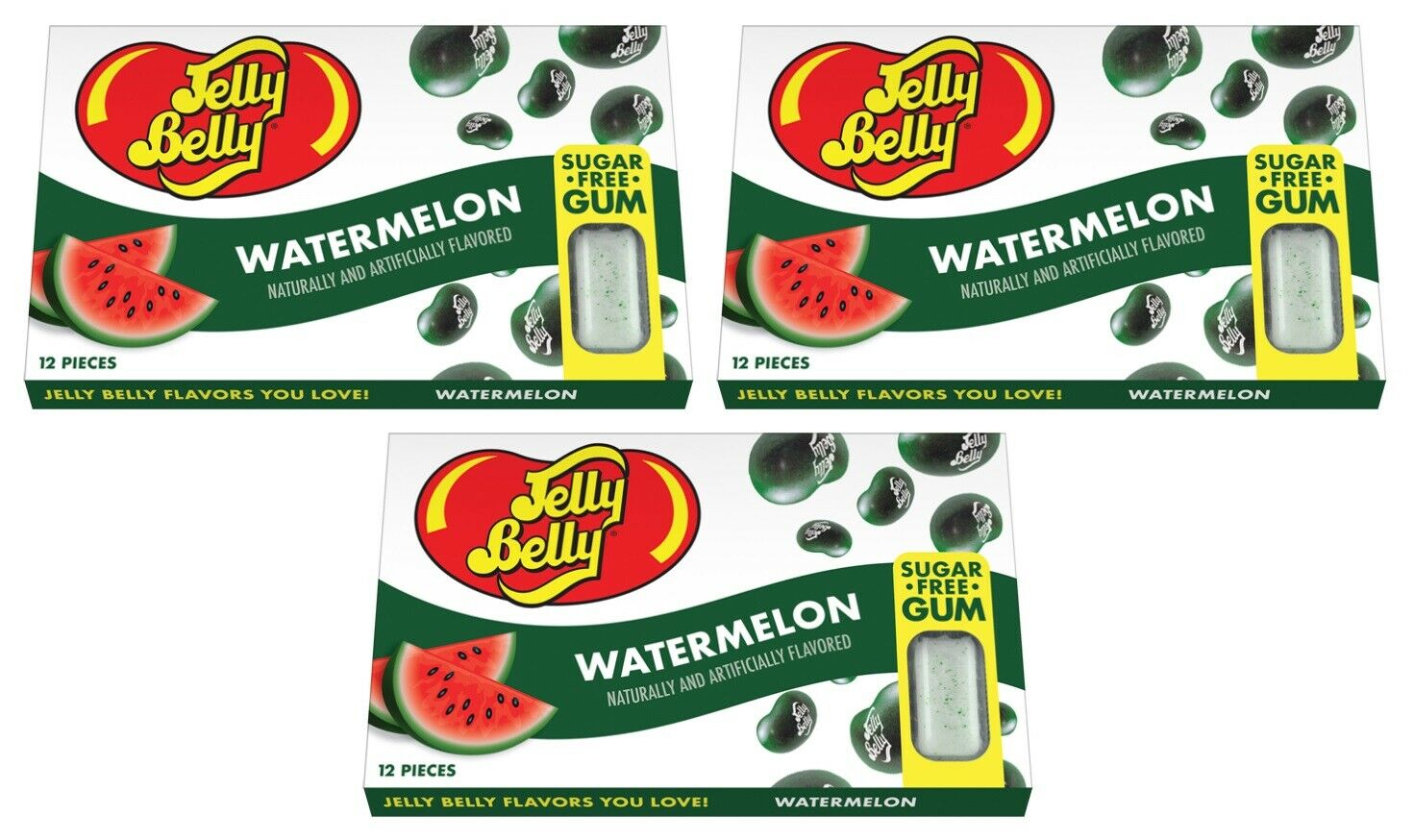 Jelly Belly Sugar Fr Sugar Free Gum Watermelon; 0.6 Ounces; 12 Per Box; 12 Per Case - High Mart Wholesale