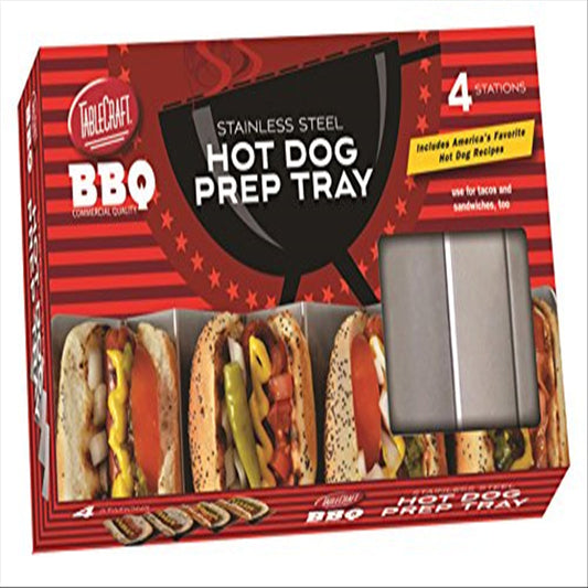 Tablecraft Hot Dog Prep Tray Stainless Steel 11X4x2; 6 Each; 1 Per Case - High Mart Wholesale