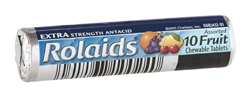 Rolaids Extra Strength Antacid Assorted Fruit Tablet; 10 Count; 12 Per Box; 36 Per Case