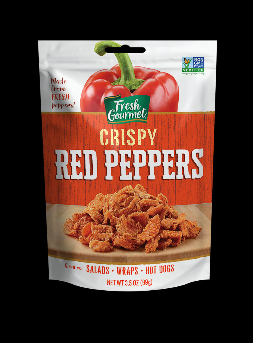 Fresh Gourmet Lightly Salted Crispy Red Peppers Salad Topping Bag; 3.5 Ounce; 12 Per Case - High Mart Wholesale