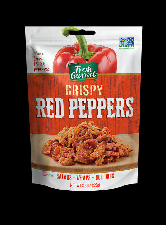 Fresh Gourmet Lightly Salted Crispy Red Peppers Salad Topping Bag; 3.5 Ounce; 12 Per Case - High Mart Wholesale