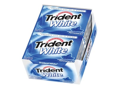 Trident Singles White Peppermint Gum; 16 Count; 9 Per Box; 18 Per Case