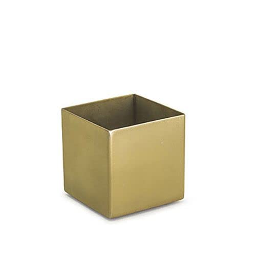 Front Of The House Square Holder Matte Brass; 6 Count; 1 Per Case - High Mart Wholesale