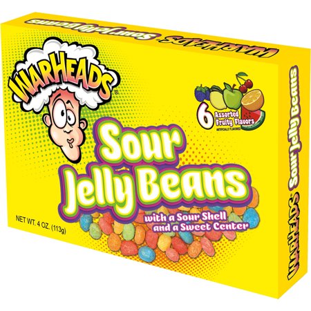 Warheads Sour Jelly Bean Theater Box; 4 Ounces; 12 Per Case