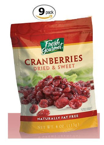 Fresh Gourmet Whole Dried Cranberries; 4 Ounce; 9 Per Case - High Mart Wholesale