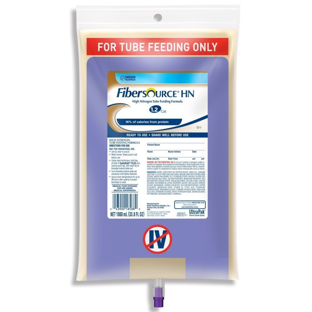 Fibersource Hn Malnutrition Tube Feeding Hi Protein Complete Liquid Formula; 33.8 Fluid Ounce; 6 Per Case - High Mart Wholesale