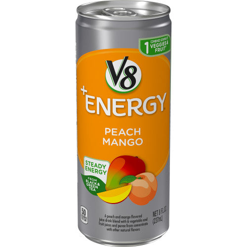 V8 Energy Peach Mango; 8 Fluid Ounces; 24 Per Case - High Mart Wholesale