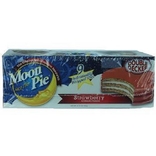 Moonpie Strawberry Double Decker Marshmallow Sandwich Case; 1 Each; 9 Per Box; 9 Per Case - High Mart Wholesale