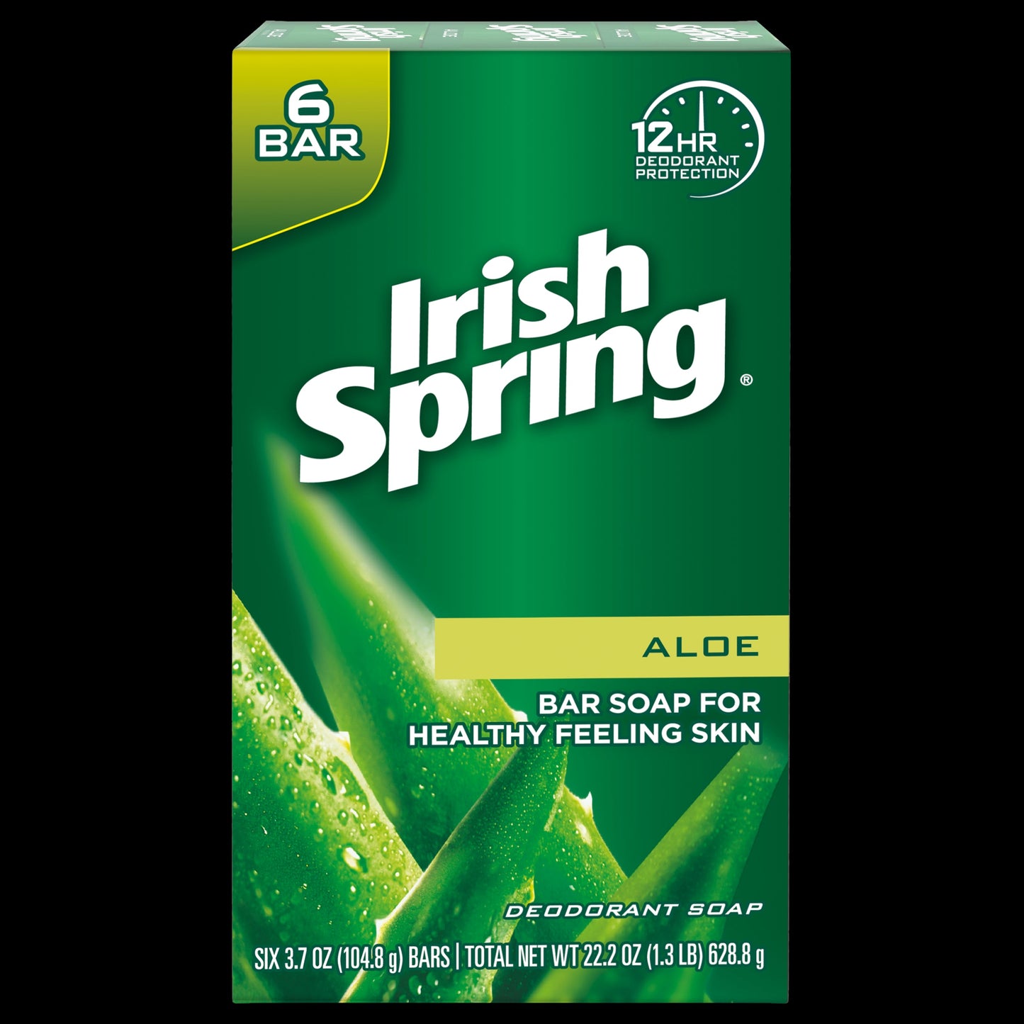 Irish Spring Bar Soap Aloe 6 Bar; 22.5 Ounces; 12 Per Case