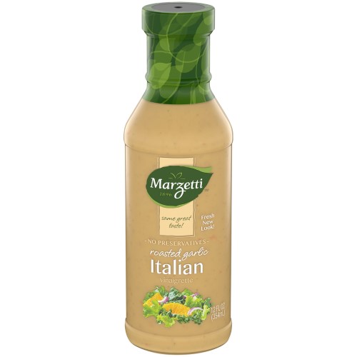 Marzetti Roasted Garlic Italian Vinaigrette Dressing Bottle; 12 Fluid Ounce; 6 Per Case - High Mart Wholesale