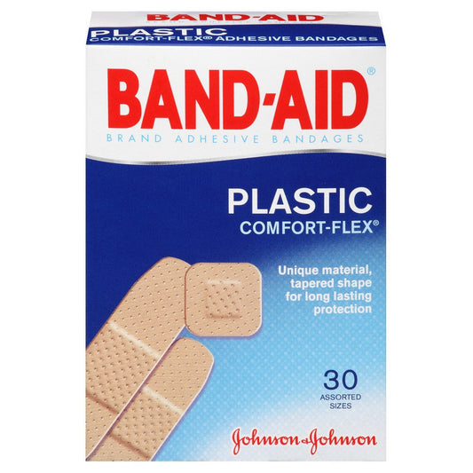 Band Aid Plastic 30'S; 30 Count; 6 Per Box; 4 Per Case - High Mart Wholesale