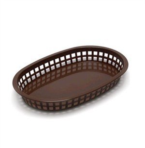 Tablecraft Fast Food Plastic Brown Basket; 36 Each; 1 Per Case - High Mart Wholesale