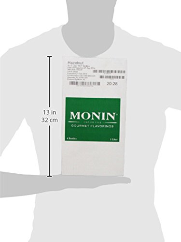 Monin Hazelnut Flavor Syrup; 1 Liter; 4 Per Case - High Mart Wholesale