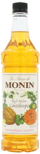 Monin Rock Melon Cantaloupe Syrup; 1 Liter; 4 Per Case - High Mart Wholesale