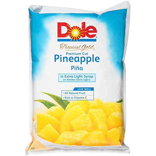 Dole Tropical Gold Premium Cut In Extra Light Syrup Chunk Pineapple; 81 Ounces; 6 Per Case