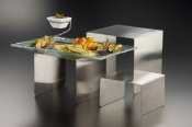 American Metalcraft Riser Set Satin Stainless Steel; 1 Count; 3 Per Box; 1 Per Case - High Mart Wholesale