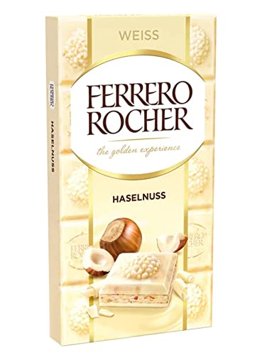 Tavolette Grandi Marche White Chocolate With Hazelnut Filling; 3.1 Ounces; 8 Per Box; 2 Per Case