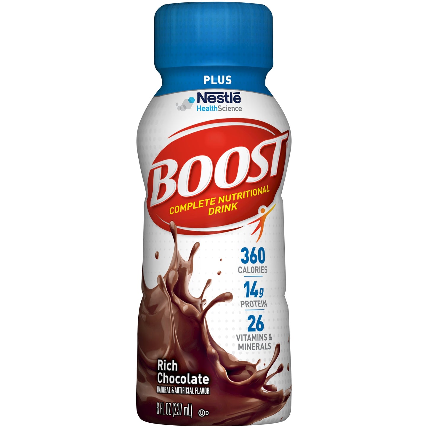 Boost Plus Ready To Drink Chocolate Nutritional Beverage; 8 Fluid Ounces; 6 Per Box; 4 Per Case - High Mart Wholesale