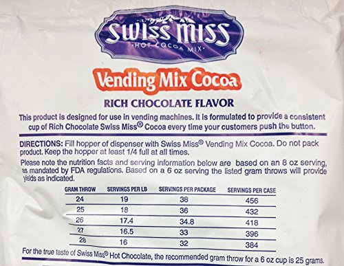 Swiss Miss Hot Cocoa Mix Vending Pouch; 2 Pounds; 12 Per Case