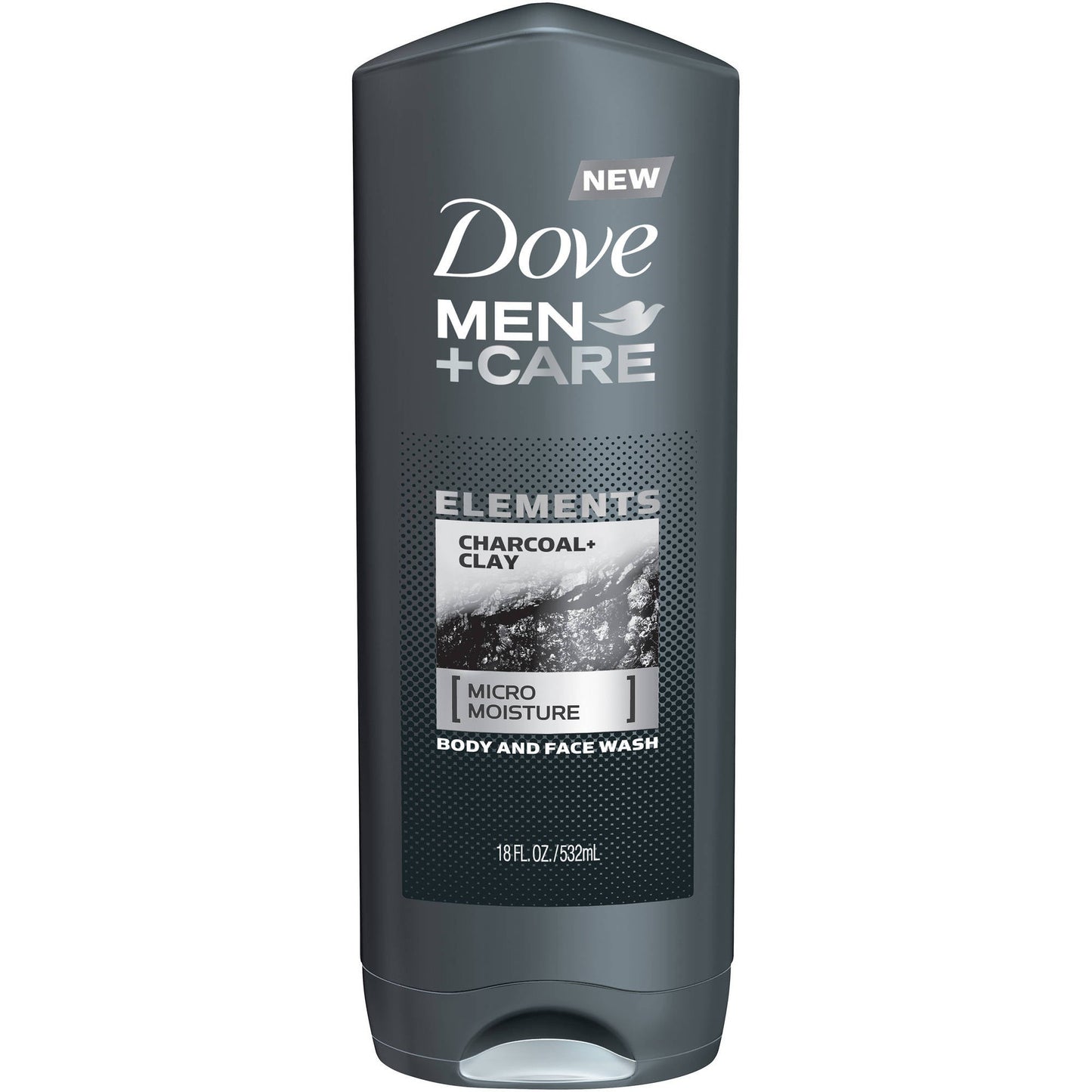 Dove Bright White Men + Care Charcoal Plus Clay; 18 Fluid Ounce; 4 Per Case