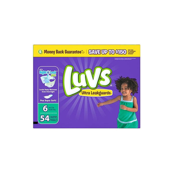 Luvs Leak Protection Diapers Size 6; 54 Count; 1 Per Case