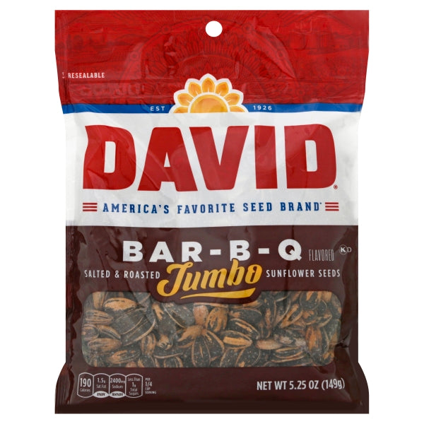 David Bbq Sunflower Seeds; 5.25 Ounces; 12 Per Case