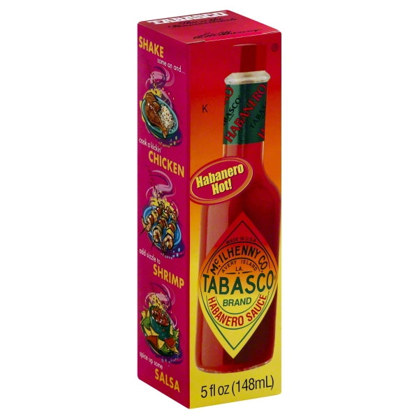 Tabasco Habanero Pepper Hot Sauce Bottle; 5 Fluid Ounce; 12 Per Case