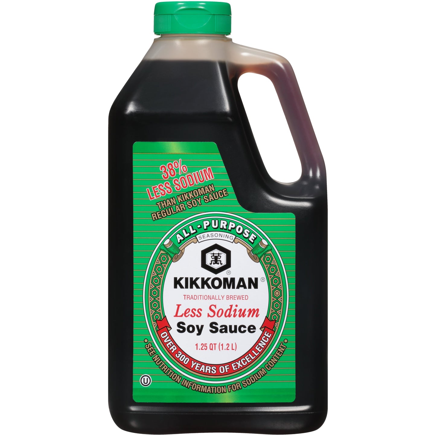 Kikkoman Less Sodium Soy Sauce; 1.25 Quart; 6 Per Case - High Mart Wholesale