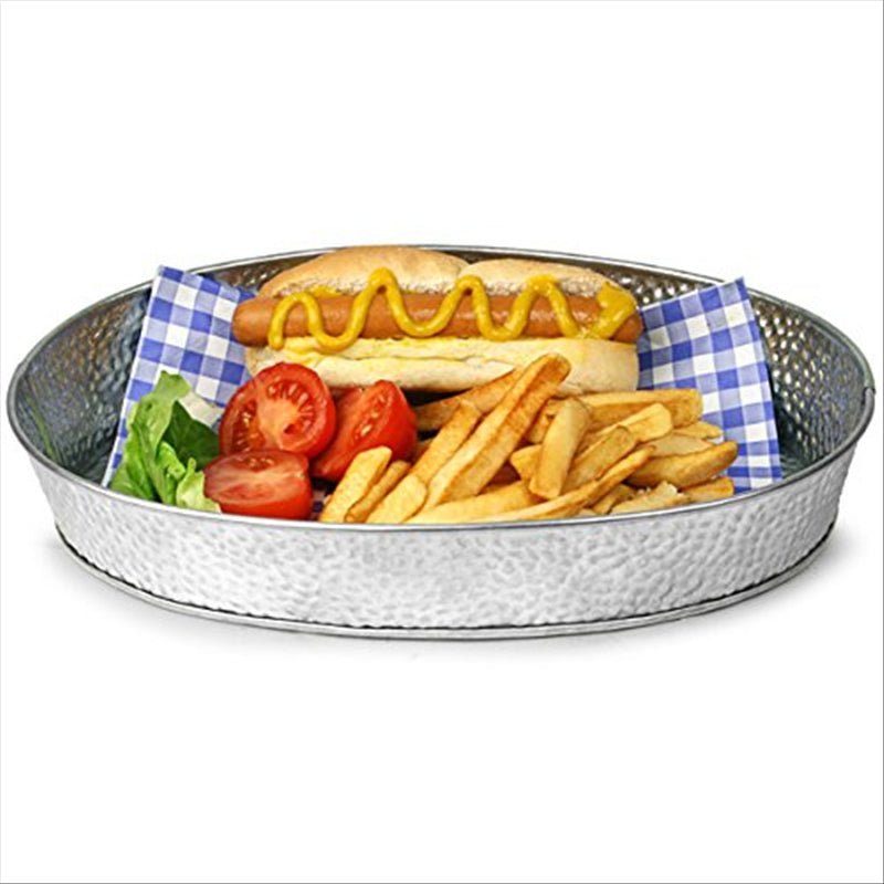 Tablecraft Pltrdn Oval Galvanized Steel 12" X 9"; 1 Each - High Mart Wholesale