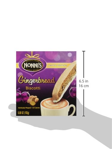 Nonni's Food Company Biscotti Shipper Holiday Gingerbread; 6.88 Ounce; 48 Per Case - High Mart Wholesale