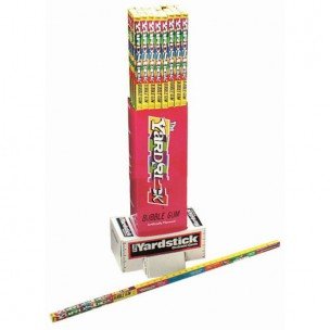 The Yardstick Sour Bubble Gum Powerwing Floor Display; 96 Count; 1 Per Case - High Mart Wholesale