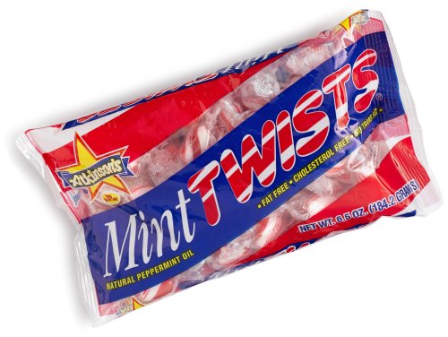 Mint Twists Candy Red & White Natural; 6.5 Ounce; 24 Per Case