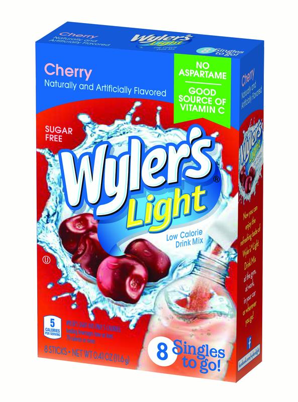 Wylers Light Cherry Drink Mix Singles To Go; 8 Count; 12 Per Case - High Mart Wholesale