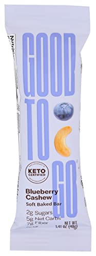 Good To Go Keto Blueberry Cashew Snack Bars; 1 Count; 9 Per Box; 9 Per Case - High Mart Wholesale