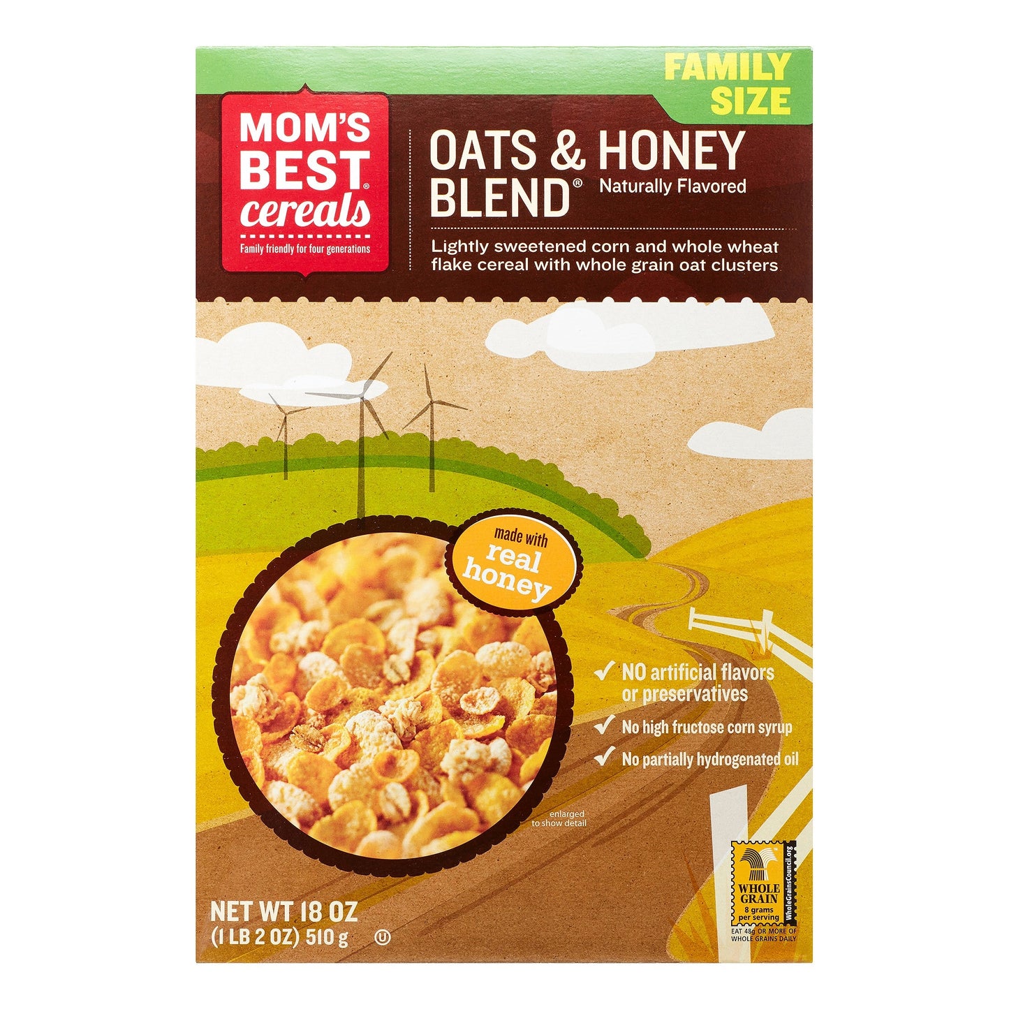 Malt O Meal Cereal Narrow Base Oats & Honey Blend; 18 Ounces; 14 Per Case - High Mart Wholesale