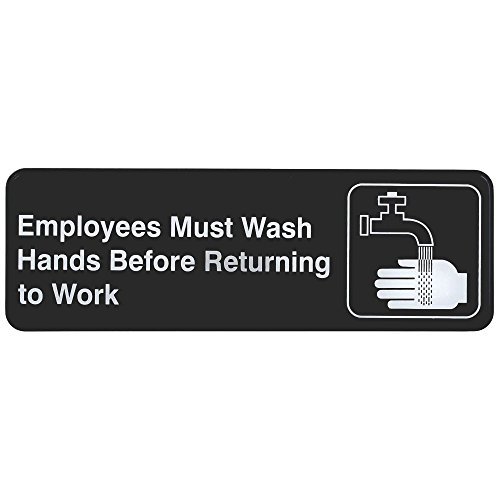 Tablecraft Sign Employee Must Wash Hands; 1 Each - High Mart Wholesale