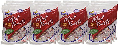 Mint Twists Candy Mini Twists Peg Bag Sugar Free; 3.75 Ounces; 12 Per Case