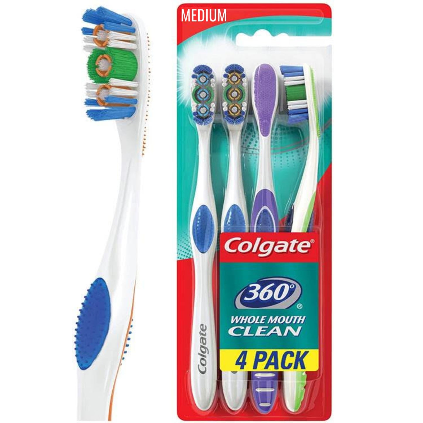 Colgate 360 Toothbrush Manual Adult; 4 Each; 6 Per Box; 3 Per Case