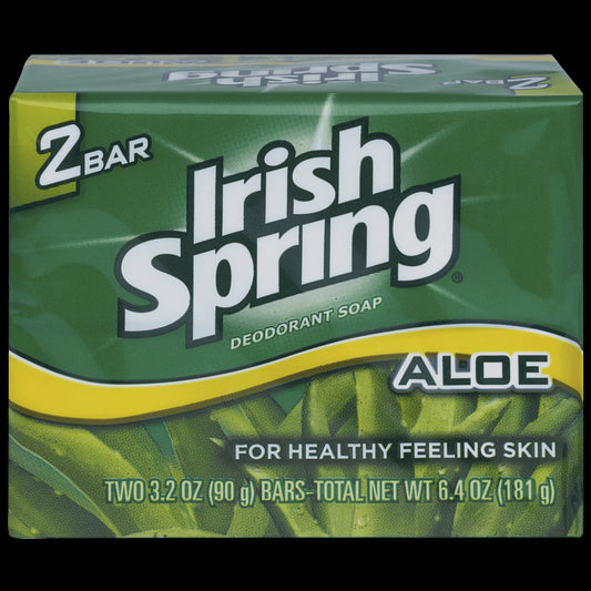 Irish Spring Bar Soap Aloe; 6.4 Ounces; 18 Per Case