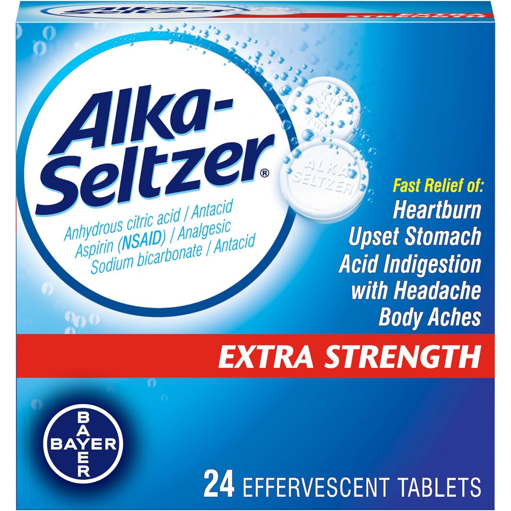 Alka-Seltzer Extra Strength; 24 Piece; 3 Per Box; 10 Per Case