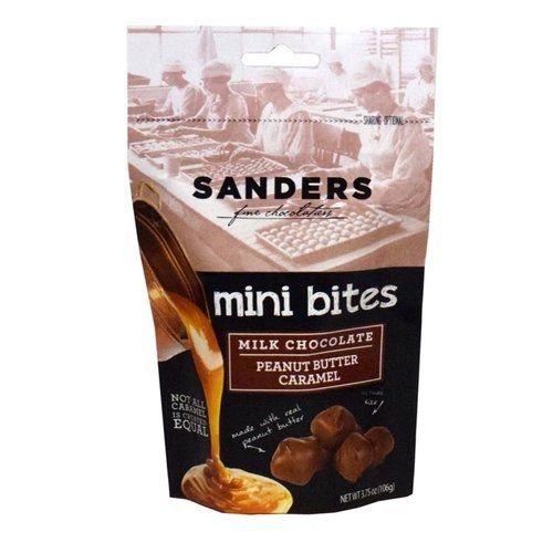 Sanders Milk Choc. Marshmellow Crunchy Peanut Butter Caramel Mini Bites; 3.75 Ounce; 12 Per Case