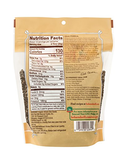 Bob's Red Mill Natural Foods Inc Organic Chia Seeds; 12 Ounces; 5 Per Case
