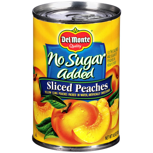 Del Monte Peach Sliced Yellow Cling Low Carb; 14.5 Ounces; 12 Per Case
