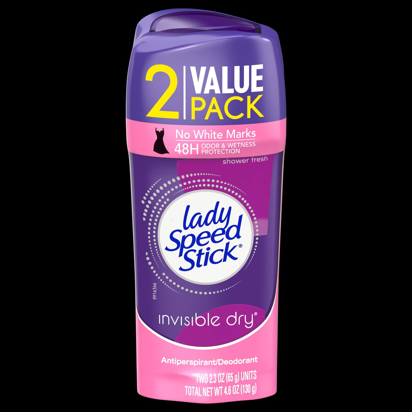 Colgate Lady Speed Stick Invisible Two Pack; 4.6 Ounces; 3 Per Box; 2 Per Case