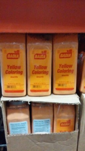 Badia Yellow Powder Food Coloring; 22 Ounces; 6 Per Case