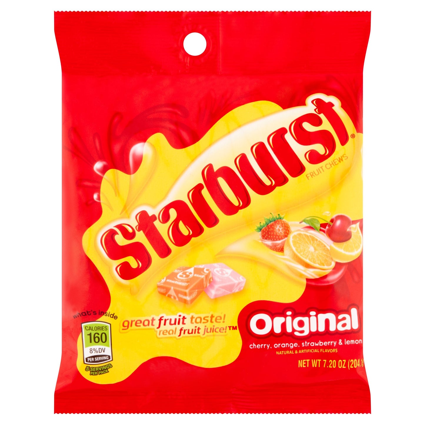 Starburst Original Peg Pack; 7.2 Ounces; 12 Per Case