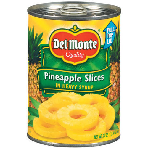 Del Monte Sliced Pineapple; 20 Ounces; 12 Per Case
