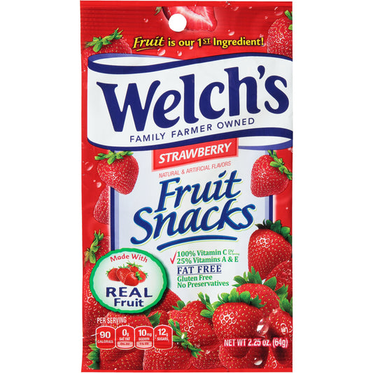 Welch's Strawberry Fruit Snack; 2.25 Ounces; 48 Per Case